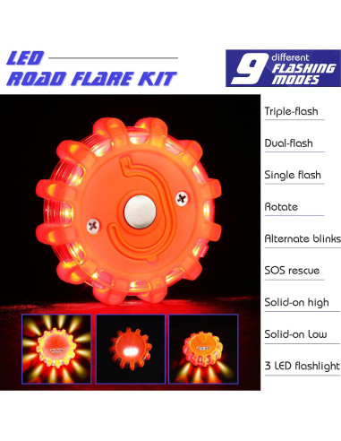 Luces de Emergencia LED Frienda 24 Piezas con Imán y Gancho