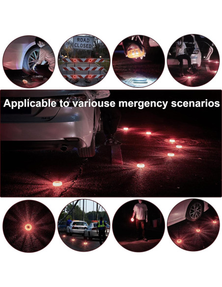 Flares LED de Emergencia DK-WINER 3pack Impermeables 9 Modos Flares LED de Emergencia DK-WINER 3pack Impermeables 9 Modos
