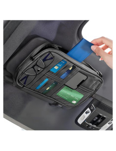 Organizador de Visera de Coche wedfish en Cuero PU Negro