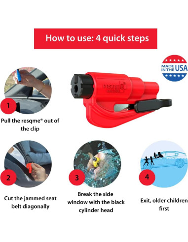 Herramienta de Escape Resqme 2-en-1 Cortador y Rompedor - Azul