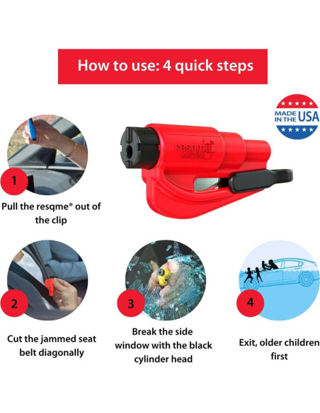 Herramienta de Escape Resqme 2-en-1 Cortador y Rompedor - Azul