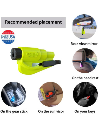 Herramienta de Escape Resqme 2-en-1 Cortador y Rompedor - Azul