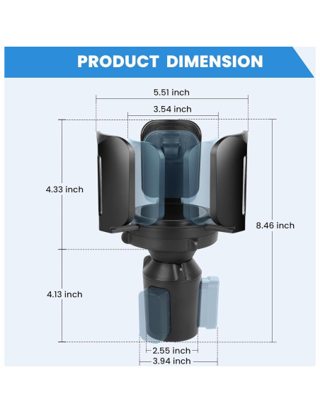 Expansor de Portavasos para Auto Octomo Ajustable 6.5-14 cm