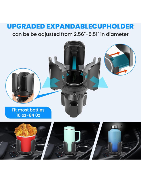 Expansor de Portavasos para Auto Octomo Ajustable 6.5-14 cm