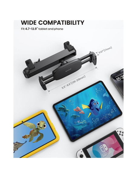 Soporte para Tableta en Reposacabezas Lamicall STCH01 - 4.7-13"