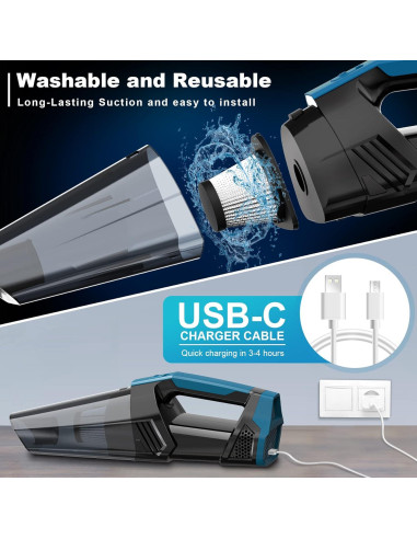 Aspiradora de Coche Inalámbrica Blestan LT-114 0.35L