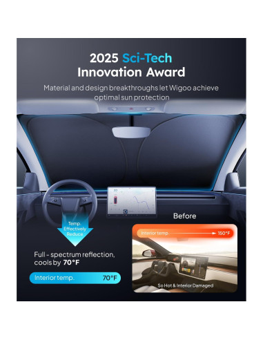 Sombrilla Parabrisas Wigoo para Tesla Model 3 2016-2026