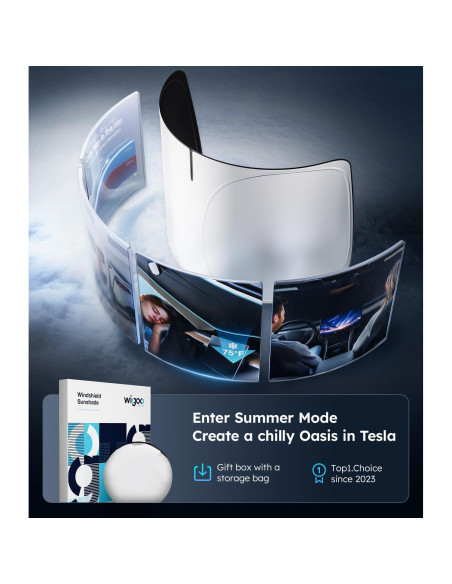 Sombrilla Parabrisas Wigoo para Tesla Model 3 2016-2026 Sombrilla Parabrisas Wigoo para Tesla Model 3 2016-2026