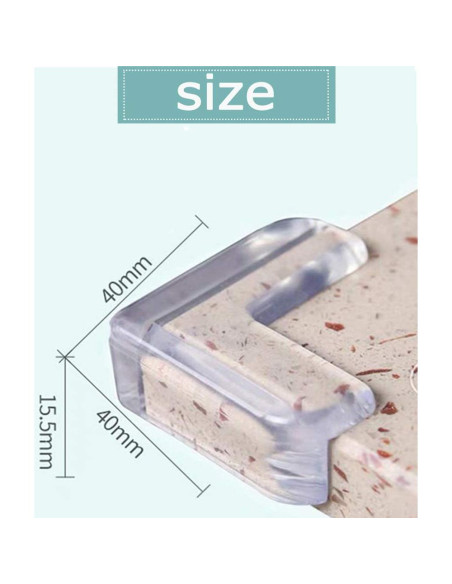 Protectores de esquinas Vobulafy 8 piezas PVC transparentes Protectores de esquinas Vobulafy 8 piezas PVC transparentes