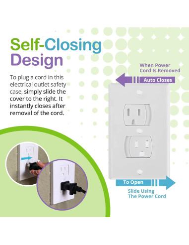 Cubiertas de Enchufe Eléctrico Automáticas Wonderkid - 4 Piezas