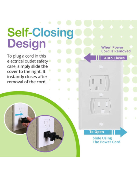 Cubiertas de Enchufe Eléctrico Automáticas Wonderkid - 4 Piezas