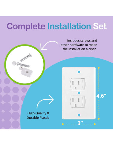 Cubiertas de Enchufe Eléctrico Automáticas Wonderkid - 4 Piezas