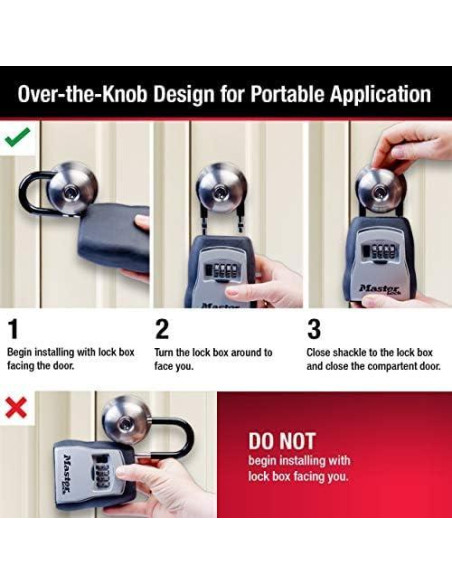 Caja de Llave Master Lock 5400EC, Seguridad Exterior 5 Llaves Caja de Llave Master Lock 5400EC, Seguridad Exterior 5 Llaves