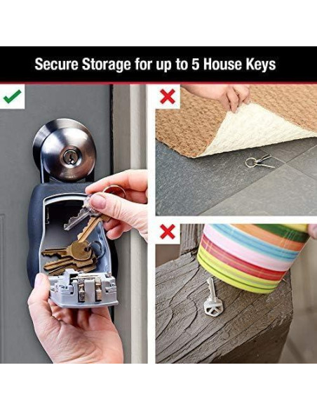 Caja de Llave Master Lock 5400EC, Seguridad Exterior 5 Llaves Caja de Llave Master Lock 5400EC, Seguridad Exterior 5 Llaves