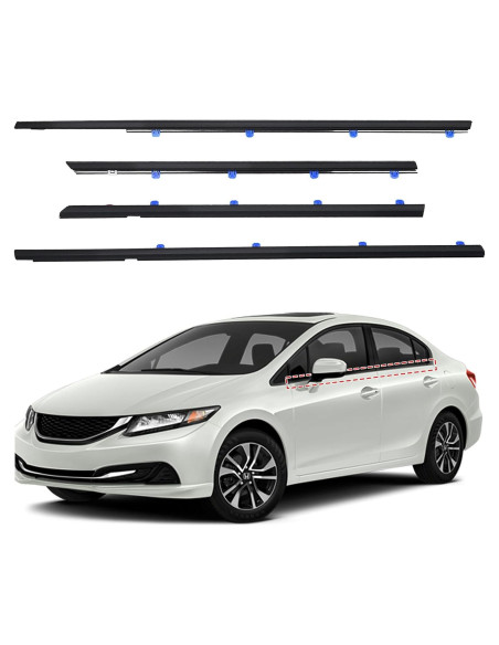 Moldura de Sellado para Ventana Honda Civic 2012-2015 Sedán