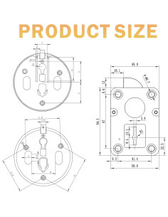 Cerradura Digital Electrónica WAH YUE HING con Teclado y 2 Llaves 2