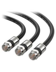 Cable Coaxial RG6 Cuádruple Blindado 0.91m - 3 Pack Cable Matters