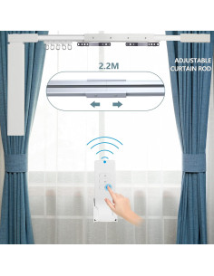 Cortina Eléctrica Motorizada LAKAGA 2.2m Control Remoto 2