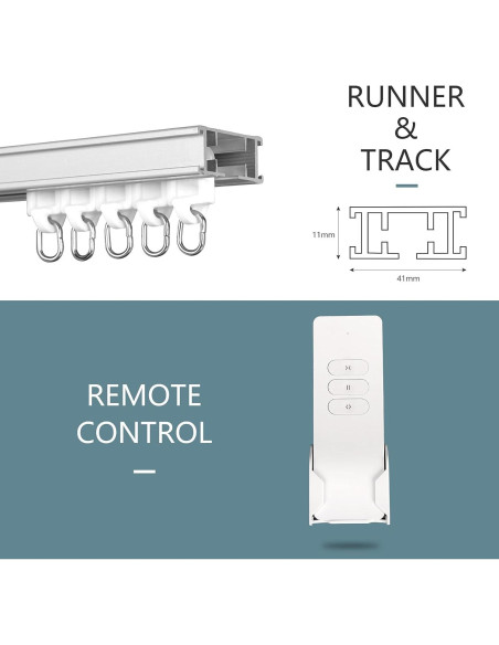 Cortina Eléctrica Motorizada LAKAGA 2.2m Control Remoto