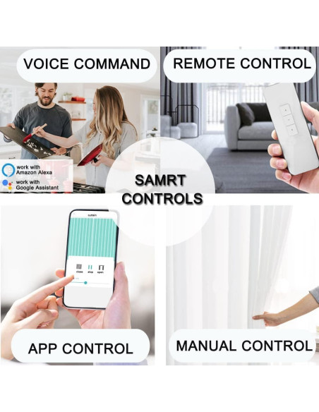 Cortinas Inteligentes Dherju 3M Techo Automáticas Control Remoto