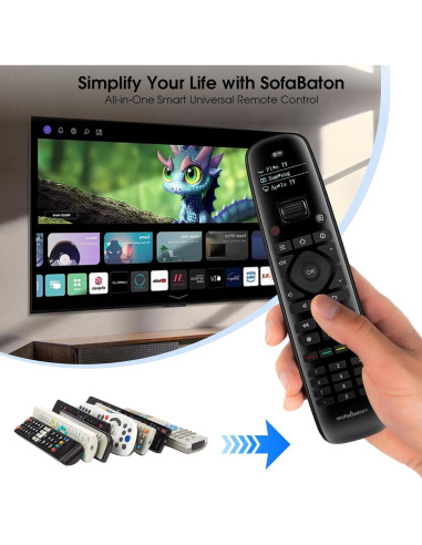 Control Remoto Universal SofaBaton U2 con Retroiluminación