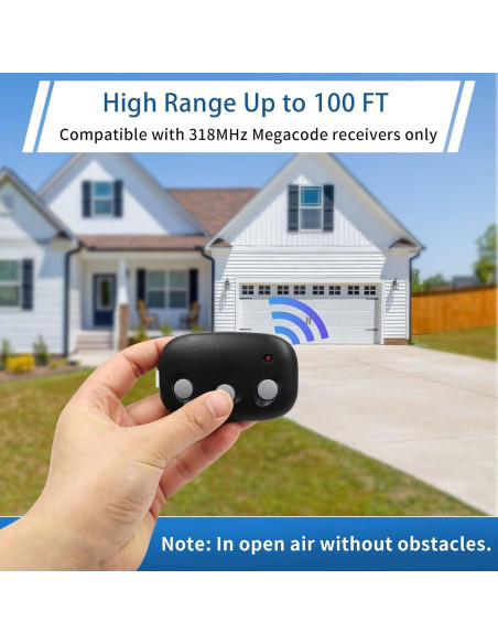 Control Remoto de Puerta de Garaje Werhoo MCT-3 - 2 Paquete Control Remoto de Puerta de Garaje Werhoo MCT-3 - 2 Paquete