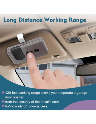 Control Remoto de Puerta de Garaje Cooouds 139.53753 x2