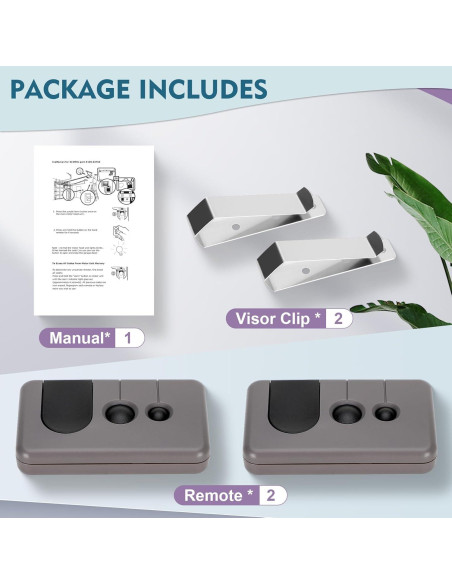 Control Remoto de Puerta de Garaje Cooouds 139.53753 x2