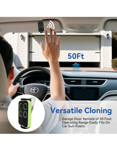 Control Remoto Universal Oraneyun para Garaje Verde 4 Botones