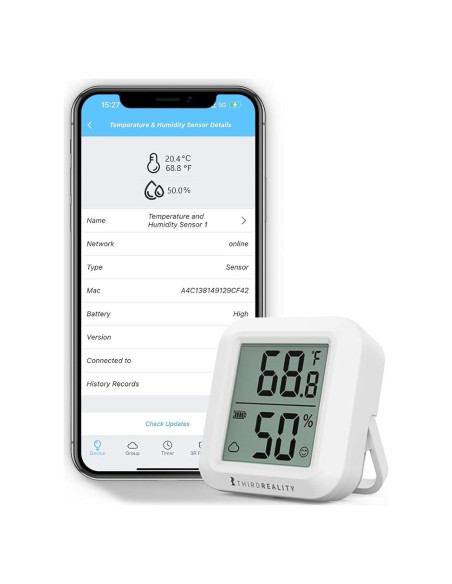 Sensor de Temperatura y Humedad Zigbee ThirdReality LCD Sensor de Temperatura y Humedad Zigbee ThirdReality LCD