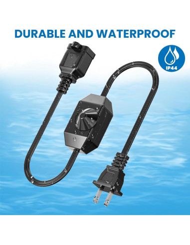 Interruptor Regulador de Luz DoRight 100W 110V IP44 Negro - Paquete de 2