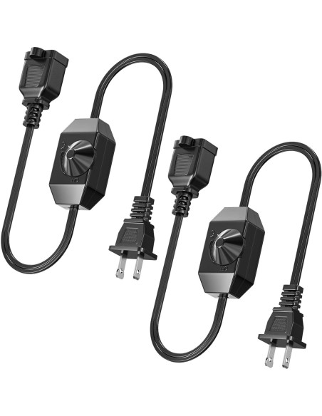 Interruptor Regulador de Luz DoRight 100W 110V IP44 Negro - Paquete de 2