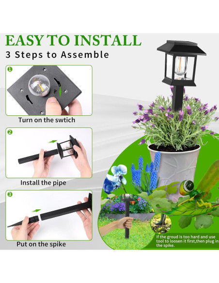 Luces Solares Exteriores Greluna, Paquete de 12, IP44