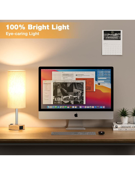 Juego de 2 Lámparas de Mesa Táctiles PartageiZ con USB