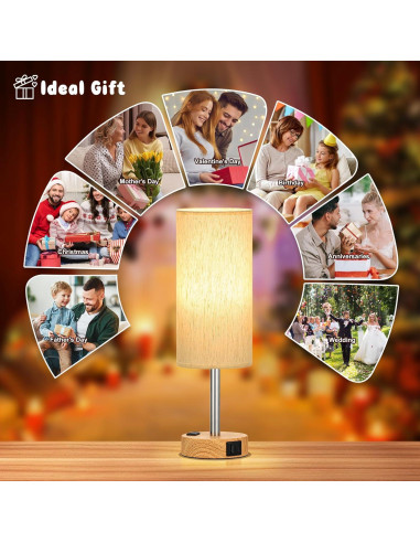 Juego de 2 Lámparas de Mesa Táctiles PartageiZ con USB