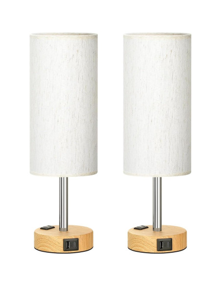 Juego de 2 Lámparas de Mesa Táctiles PartageiZ con USB