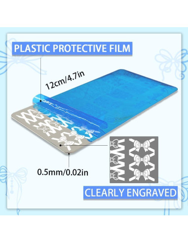 Kit de Estampado de Uñas PH PandaHall 3 Placas Lazo 66 Patrones