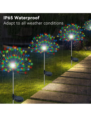 Luces de Jardín Solares Slyuexu 120 LED Multicolor IP65