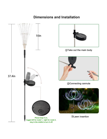 Luces de Jardín Solares Slyuexu 120 LED Multicolor IP65 Luces de Jardín Solares Slyuexu 120 LED Multicolor IP65