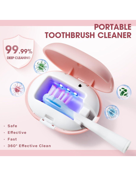 Estuche Esterilizador de Cepillos de Dientes Cleaner Blanco Mini Estuche Esterilizador de Cepillos de Dientes Cleaner Blanco Mini