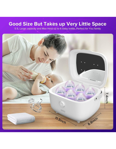 Caja Desinfectante UV SANSI 5.1L con Chips UVC 360