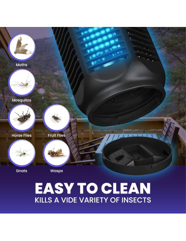 LiBa Zapper Eléctrico para Insectos 20W IPX4 Interior y Exterior