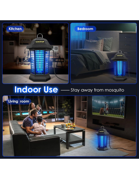 Asesino de Insectos GOOTOP Zap T6 Pro 90-130V 4200V Negro