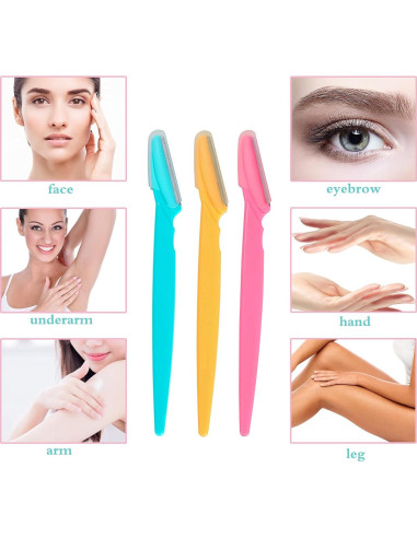 Rasuradora de Cejas BHYTAKI - 54 Piezas, Alta Calidad, 3 Colores