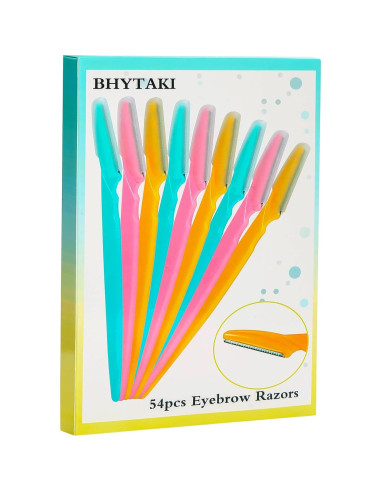 Rasuradora de Cejas BHYTAKI - 54 Piezas, Alta Calidad, 3 Colores