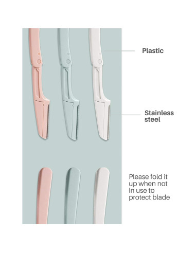 Rasuradoras de Cejas MoHern 15 Pcs, Afiladas y Seguras