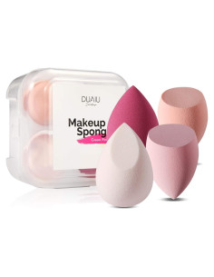 Juego de 4 Esponjas de Maquillaje DUAIU con Caja Rosa