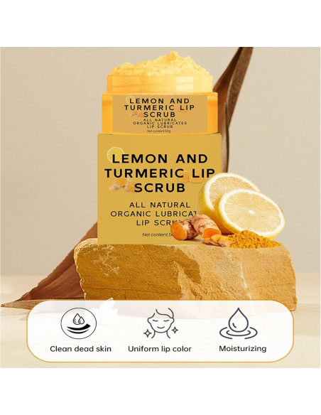 Exfoliante de Labios YJLYQF con Cúrcuma y Limón 90g Exfoliante de Labios YJLYQF con Cúrcuma y Limón 90g