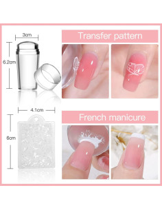 Kit de Estampado de Uñas Biutee 10 Piezas con Estampador 2