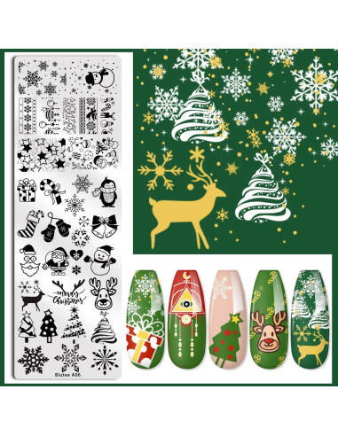 Kit de Estampado de Uñas Biutee 10 Piezas con Estampador